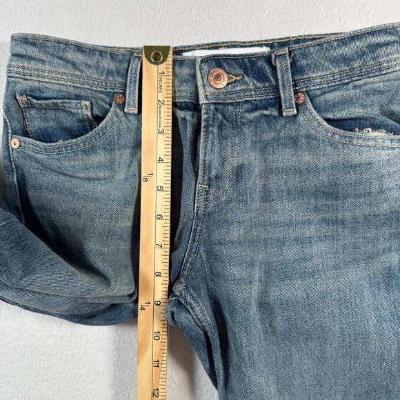 Bershka Jeans Womens 2 Blue Flare Mid Rise Medium Wash - Picture 7 of 10